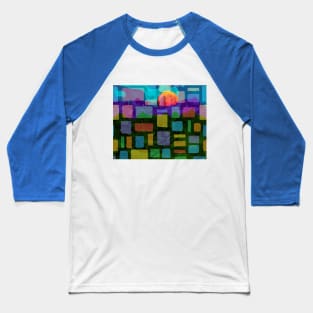 Olive Trees with the Alpilles in the Background by Van Gogh (Remix by SABRE) Baseball T-Shirt